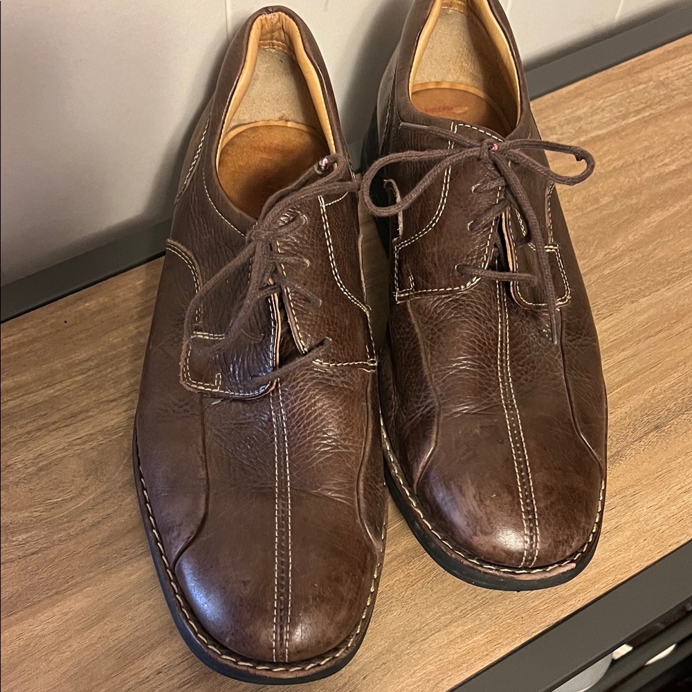 Johnston & Murphy Dark Brown Leather Oxfords